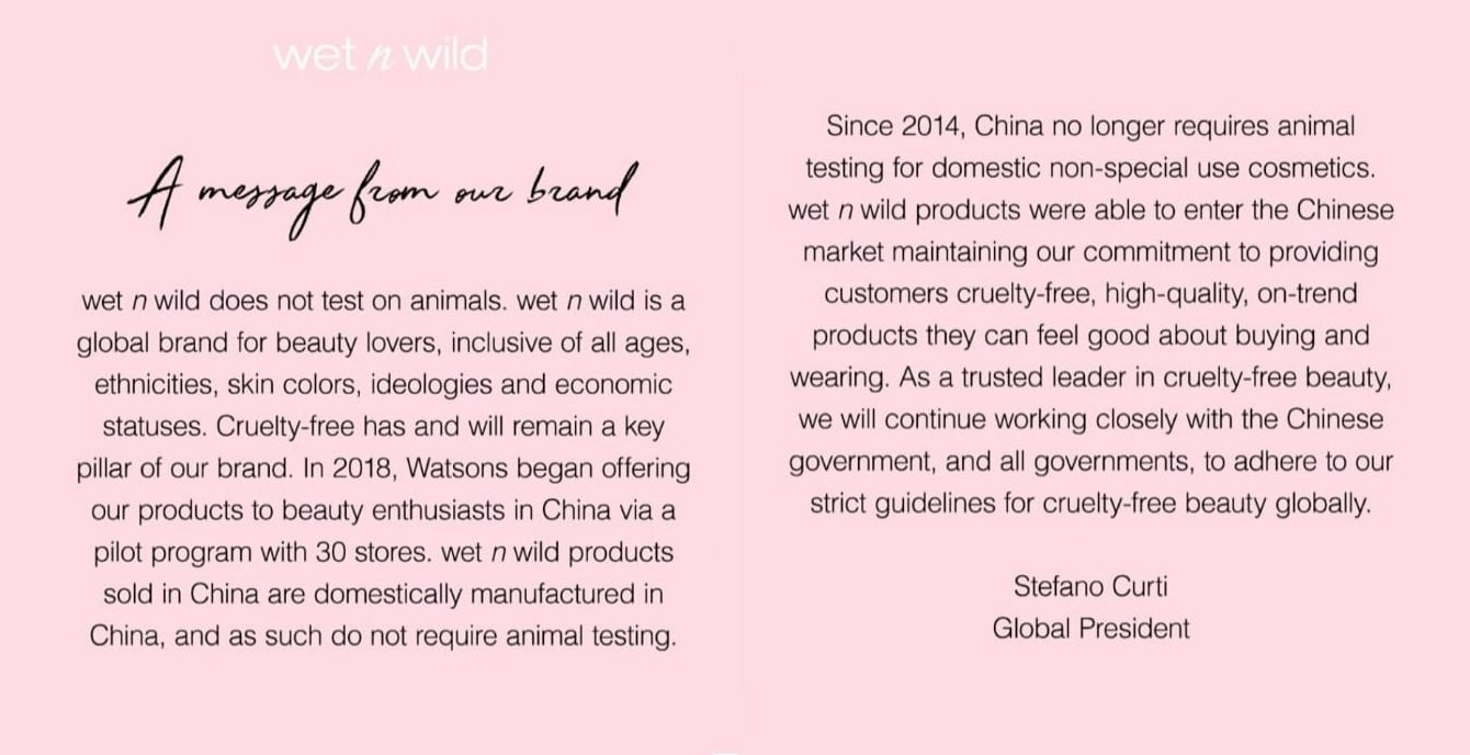 Comunicado donde Wet n Wild reconoce que vende en China