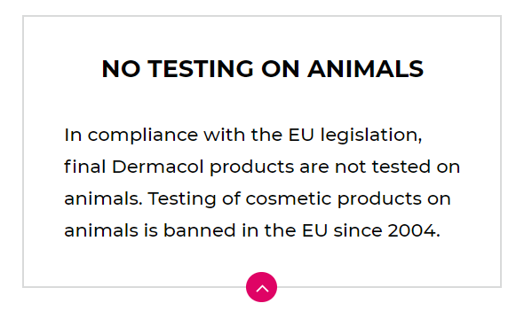 Dermacol afirma no testar en animales